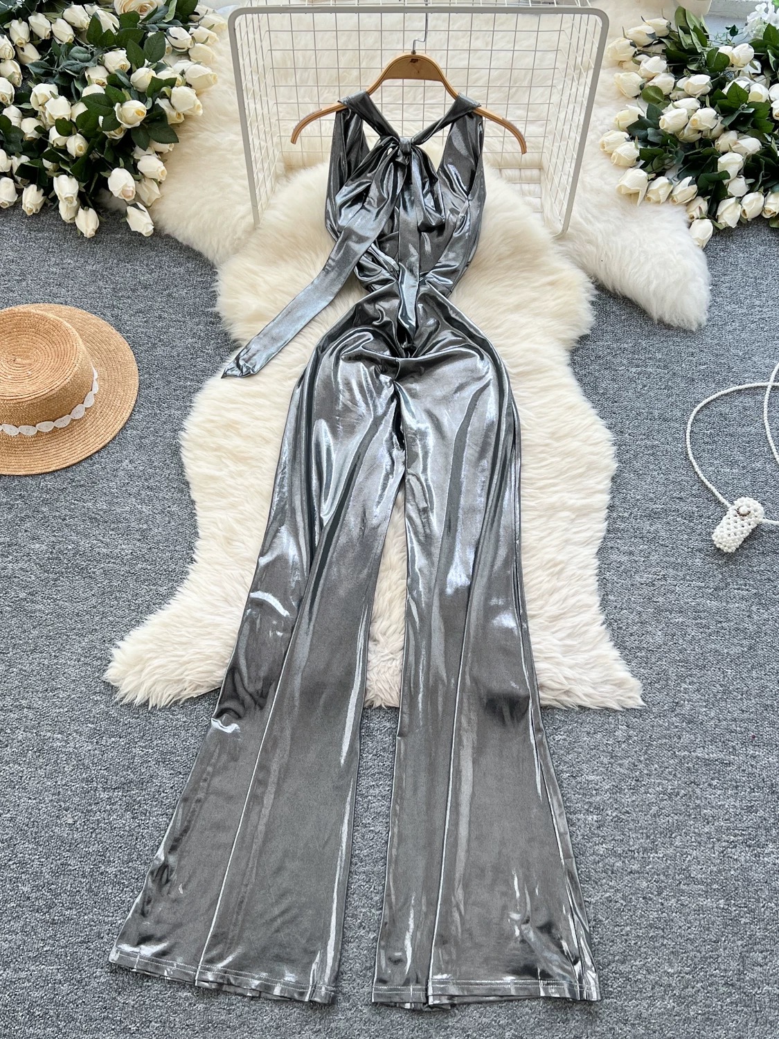 Formal best metallic jumpsuit FJS122 images